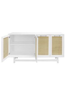 Macon White Lacquer & Nickel Cabinet