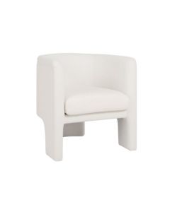 Lansky White Boucle Armchair