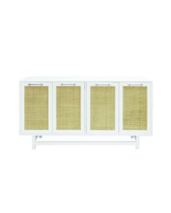 Macon White Lacquer & Nickel Cabinet