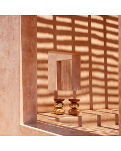 PEBBLE STOOL/SIDE TABLE BRASS - CUSTOMISE