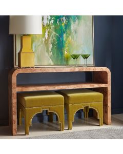 Marshall Burl Wood Console Table