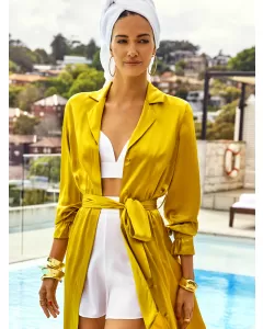 Audrey Short Robe - Gold